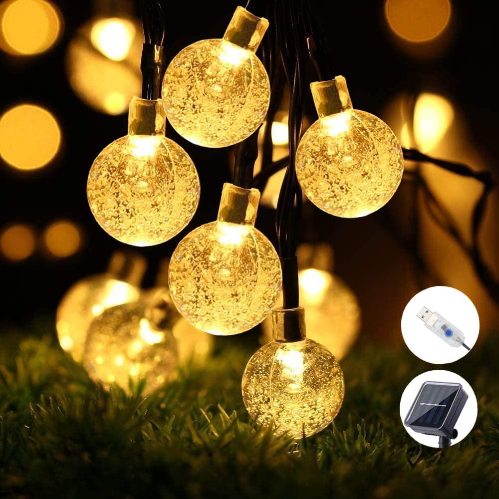 Outdoor Globe Solar String Lights, Solar Fireworks Light Copper Wire