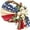 Red White Blue 2, variant on Loalirando American Patriotic Wreath, 4th of July Memorial Day Decor Wreath, Independence Day Wreath