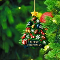 Kumdkd Acrylic Christmas Tree Ornaments - 3.15" Shatterproof Hanging Decor for Home & Office - Individually Packed Holiday Decoration