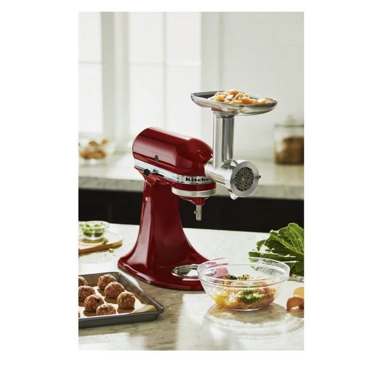 KitchenAid Metal Food Grinder Attachment, KSMMGA, includes