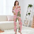 thumbnail image 4 of FORMRS Womens Pajama Set Long Sleeve Top and Pants with Pockets Soft Comfy Lounge Sleepwear, Sizes S-2XL, Pink Christmas House, 4 of 7