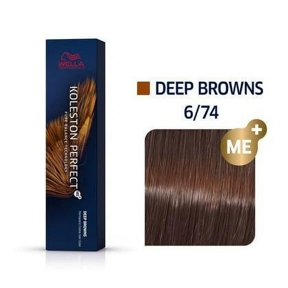 Wella Professionals Koleston Perfect Me Permanent Hair Color - 6/74 Dark Blonde/Brown Red