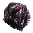 thumbnail image 2 of Sonducket Sleep Bonnet Extra Large Sleeping Hat Doble capa con cordón Turbante para el cabello Patrones bohemios Suministros para la cabeza Sombreros flores negras Sonducket AP009761-08, 2 of 6