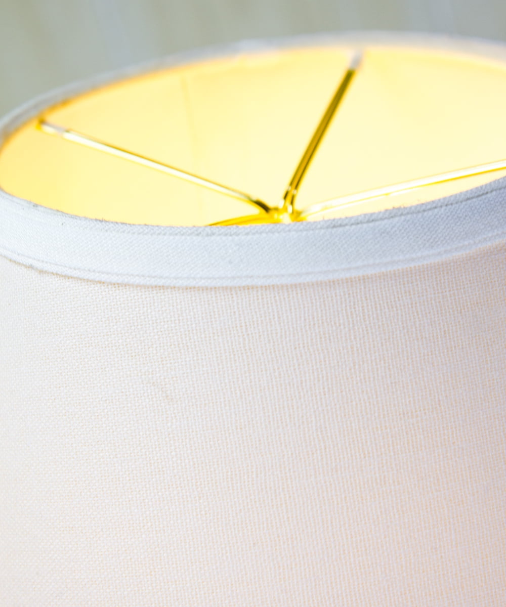5x8x7 Empire Hardback White Linen Lampshade CLIPS-ON Regular Bulb