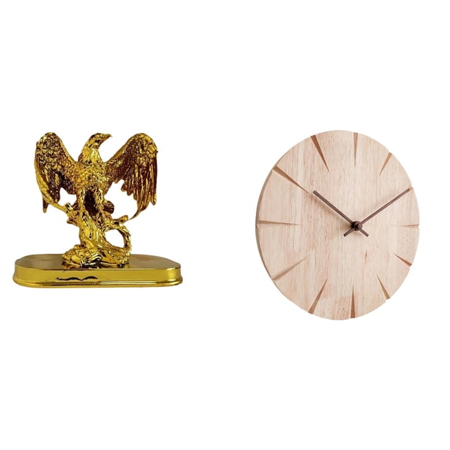 Escultura Resina Figura Estatua Reloj de Pared Reloj de Pared Redondo de Madera Madera Maciza Reloj Silencioso Material de Resina Único Adecuado para