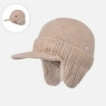thumbnail image 3 of Winter Beanie with Brim and Ear Flaps for Men, 2026 Sherum Cozy Head Beanie, Outdoor Knitted hat with Lining for Warmth Caps for Men Women, 3 of 3