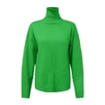 thumbnail image 4 of Daznico Women's Knitted Sweaters,Women Long High Neck Solid Color Ribbed Knit Lightweight Pullover Sweater,Womens Oversized Sweaters,Size M, 4 of 6