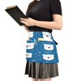 thumbnail image 2 of Yayeee Waist Apron with Pockets for Cooking Waterproof Half Server Aprons, Blue Polar Bear, 2 of 7