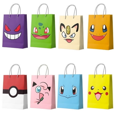 Pokemon Pikachu Party Bags for Pikachu Party Supplies, 24 Pcs All-in-One Pikachu Party Favour Bags for Boys/Girls Kids Pokemon Pikachu Theme Birthday Party Decorations Suppilies