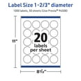 thumbnail image 6 of Avery TrueBlock Round Labels, 1-2/3" Diameter, 1,000ct, 6 of 8