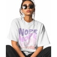 thumbnail image 2 of Women's Graphic T-Shirt White XS Women's Tops Nope Not Today Purple Crew Neck Short Sleeve Shirts for Women, 2 of 3