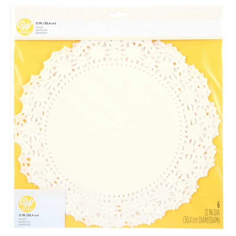 Centrini Rotondi In Pizzo Bianco - 12 Pezzi, 30.5 Cm, Per Tavola E Decorazioni - Foto 3