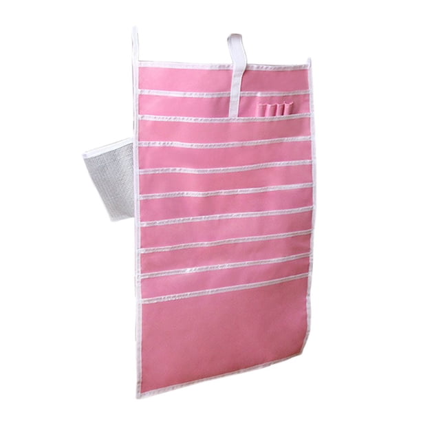 Bewildely Organizador de bolsillo de escritorio, soporte colgante, bolsa de almacenamiento de de libros para estante de estudiante Almacenamiento y organización del hogar Rosado Bewildely JJ14649-02B