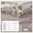 thumbnail image 3 of Floral Quilt Set - Lightweight, Soft, All-Season - 2-Piece Reversible Patchwork Scalloped Bedding Set (Twin / Twin XL, Taupe), 3 of 6