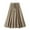 Khaki, variant on WREESH Womens 2025 Spring Summer Midi Skirt Solid Cotton Linen Dress Fashion A-Line Flared Skirt High Waist Long Skirt Black
