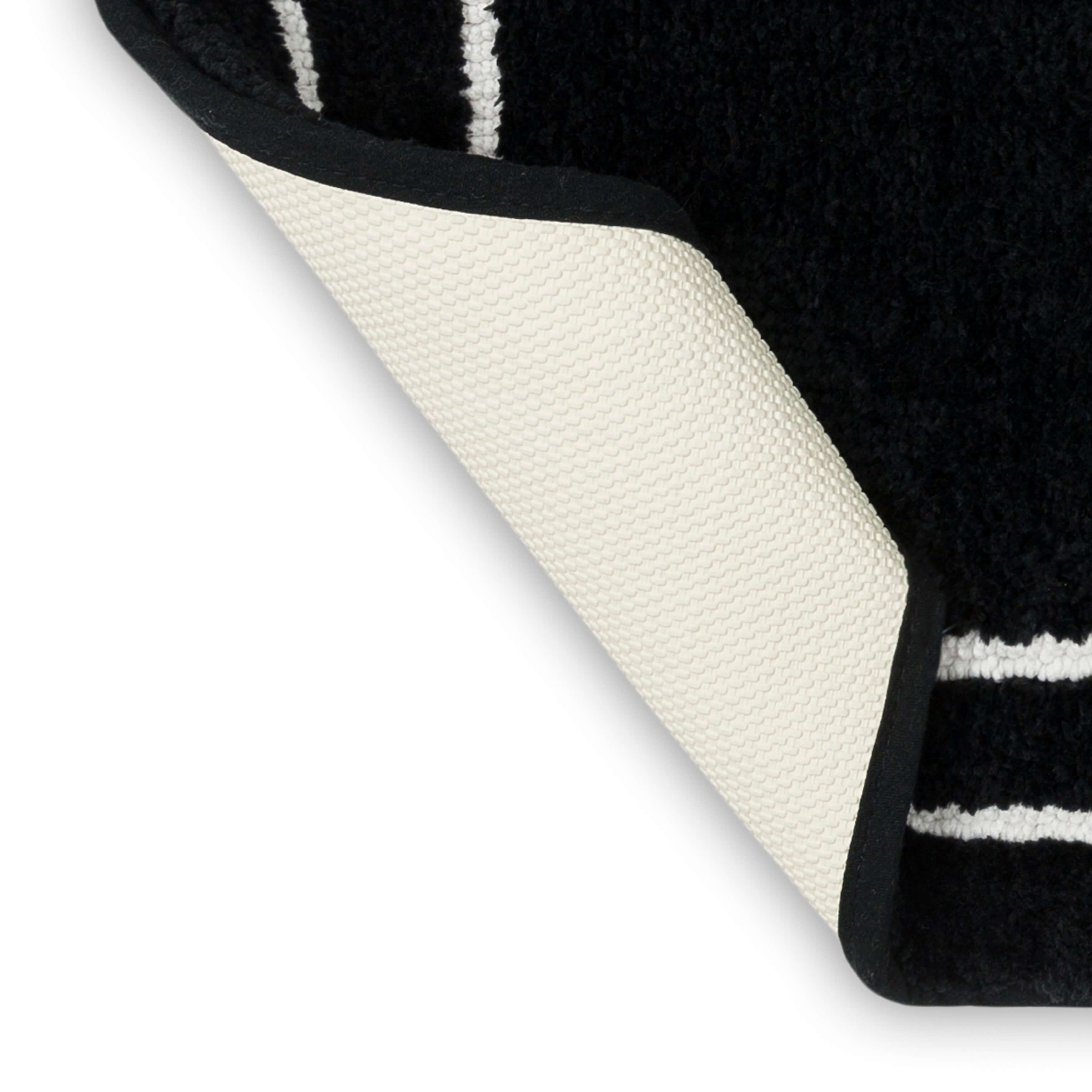 Mohawk Home His Knitted Plush Pile Washable Polyester Non-Slip Bath Mat, Ebony, 2' x 3'4"