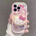 thumbnail image 4 of Nuevo estilo de funda para teléfono móvil con dibujos animados de Hello Kitty 3D y helado para niñas con pulsera de soporte para iPhone 12 13 14 Pro Max, 4 of 4