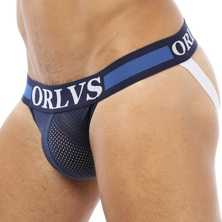 

UDAXB Lingerie Men Double Thong Panties Sexy Solid Brief Thong Breathable Underpants