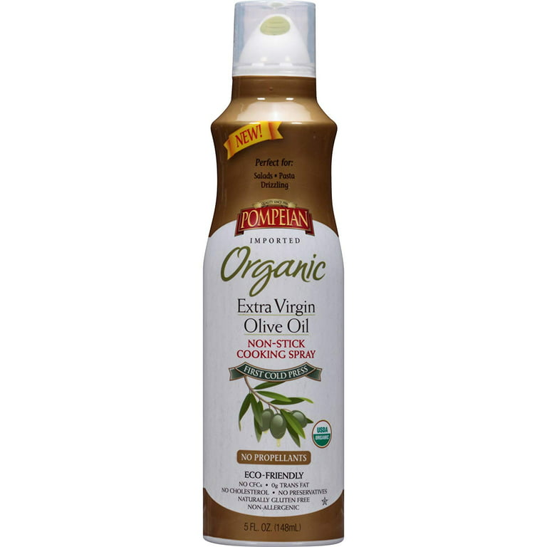 Pompeian Organic Extra Virgin Olive Oil Non-Stick Cooking Spray - No  Propellants, Eco Friendly, 2 pack