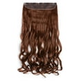 thumbnail image 2 of 20" Curly 3/4 Full Head Synthetic Hair Extensions Clip on/in Hairpieces 5 Clips 140g (30#-Reddish Brown), 2 of 7