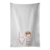 Carolines Treasures WDK4539WTKT 28 x 19 in. Unisex Beagle No.2 Love White Dish Towels Kitchen Towel - Set of 2