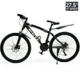 thumbnail image 4 of 26/27.5 inch Mountain Hardtail Mountain Bike for Men/Women, 27 Speed Twist Shifting, Front Suspension, Comfort Saddle, Purple/Black/White, 4 of 11