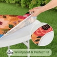 thumbnail image 5 of Pioneer Flower Floral Print Pattern Round Fitted Tablecloth with Elastic Edge,Dining Table Cover Waterproof,Outdoor Round Tablecloth for Camping,Dining,Indoor and Outdoor, 5 of 7