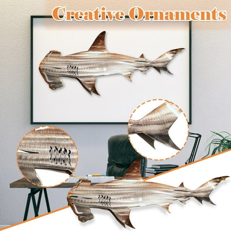 Shark Metal Art Wall Decoration Living Room Bedroom Home Decoration