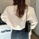 thumbnail image 5 of Chaqueta Informal de Larga con Cuello Redondo y Botones para Mujer, Color Liso. Albaricoque L, 5 of 8