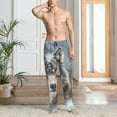 thumbnail image 4 of Bingfone Majestic Snowy Wolf Mens All Over Print Sleep Pajama Pants-Small, 4 of 5