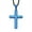 Blue, variant on Black Blue Cross for Men Necklace 316L Stainless Steel Titanium Steel Crucifix Religious Cross Pendant with 24 Inch Pearl Chain 3 MM