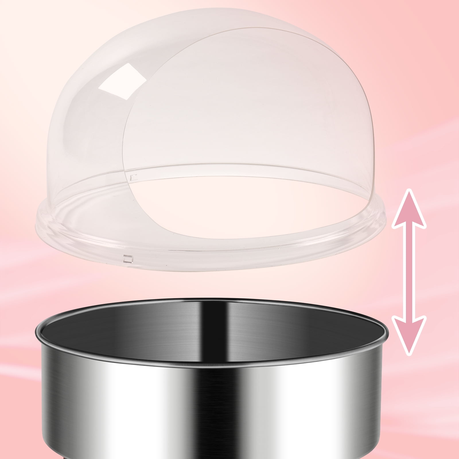 ROVSUN Acrylic Cotton Candy Machine Cover 21 Inch, Dome Bubble Shield for Commercial Candy Floss Maker Machine Clear