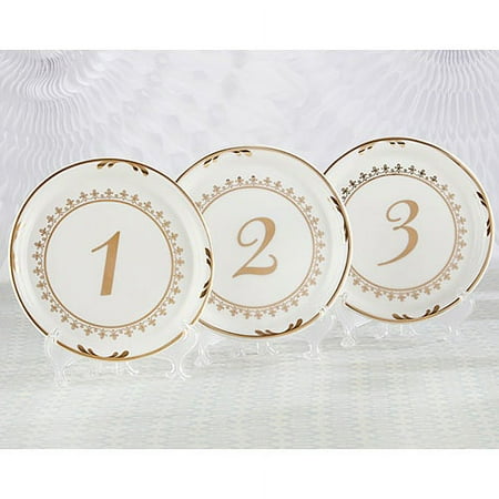 Tea Time Vintage Plate Table Numbers 1-6