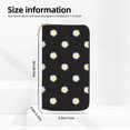 thumbnail image 2 of Leather Thin Slim Wallets for Women Men - daisy polka dot dotted black Clutch Card Wallet for Women Men with Zipper, 2 of 7