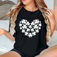 thumbnail image 2 of Camiseta de Manga Corta de Cuello Redondo Impresa de Primavera Superior de las Mujeres, Mezcla Ligera de Poliéster para Uso Diario Y de Fiesta Casual, 2 of 9