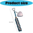 thumbnail image 3 of Decorative Waxed Cord Keychain Accessory Handcraft Bohemian Styles Charm For Backpack Purse Or Keys light blue, 3 of 4