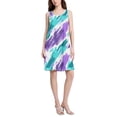 thumbnail image 2 of FORMRS Summer Dress for Women Loose U Neck Sleeveless Midi Beach Sundresses with Pockets, Green Drawing, 2 of 8