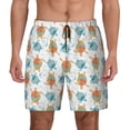 thumbnail image 2 of Goofa Sea Turtle Printed Men's Swim Trunks Board Shorts Quick Dry Mens Swimming Trunks with Compression Liner,Breathable Fit Hawaii Beach Shorts-XX-Large, 2 of 9