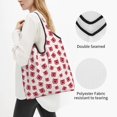 thumbnail image 2 of Custom Kawaii Lotso Huggin Bear Head Pattern Shopping Tote Bags Portable Grocery Shopper Shoulder Bag, 2 of 5