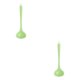 thumbnail image 3 of Billuyoard Cuchara de sopa de silicona translúcida Anti-escaldado Utensilio de cocina resistente al calor frío, verde claro verde claro 2Conjunto, 3 of 6