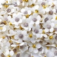 thumbnail image 4 of Cabezas de flores artificiales de margaritas para álbum de recortes, caja de dulces Diy, fiesta de boda, decoración del hogar, hecha a mano Corona de Navidad, seda A0144, 50 piezas, 4 of 4