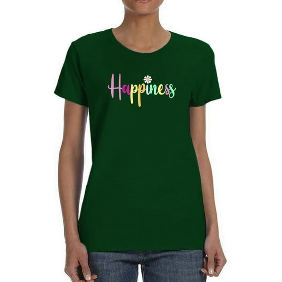 Happiness With Daisy T-Shirt Women -Image by Shutterstock, Female Medium