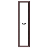 9x44 Frame Brown Round Mahogany Solid Wood Picture Frame | 1.625 Inch Moulding Width | with UV