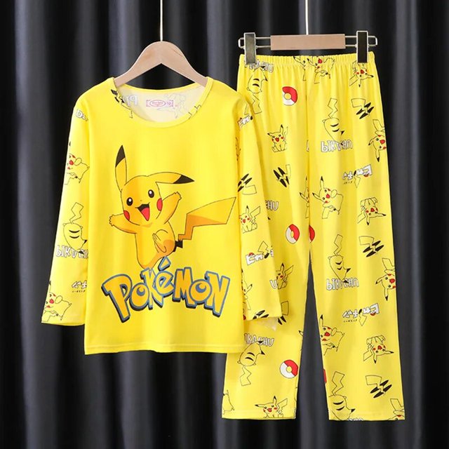 Conjuntos de pijamas Kawaii Sanrios Kuromi Cinnamoroll Pochacco para niños, pijamas de seda de leche, ropa de dormir de Anime para niños, ropa de casa para niños, otoño