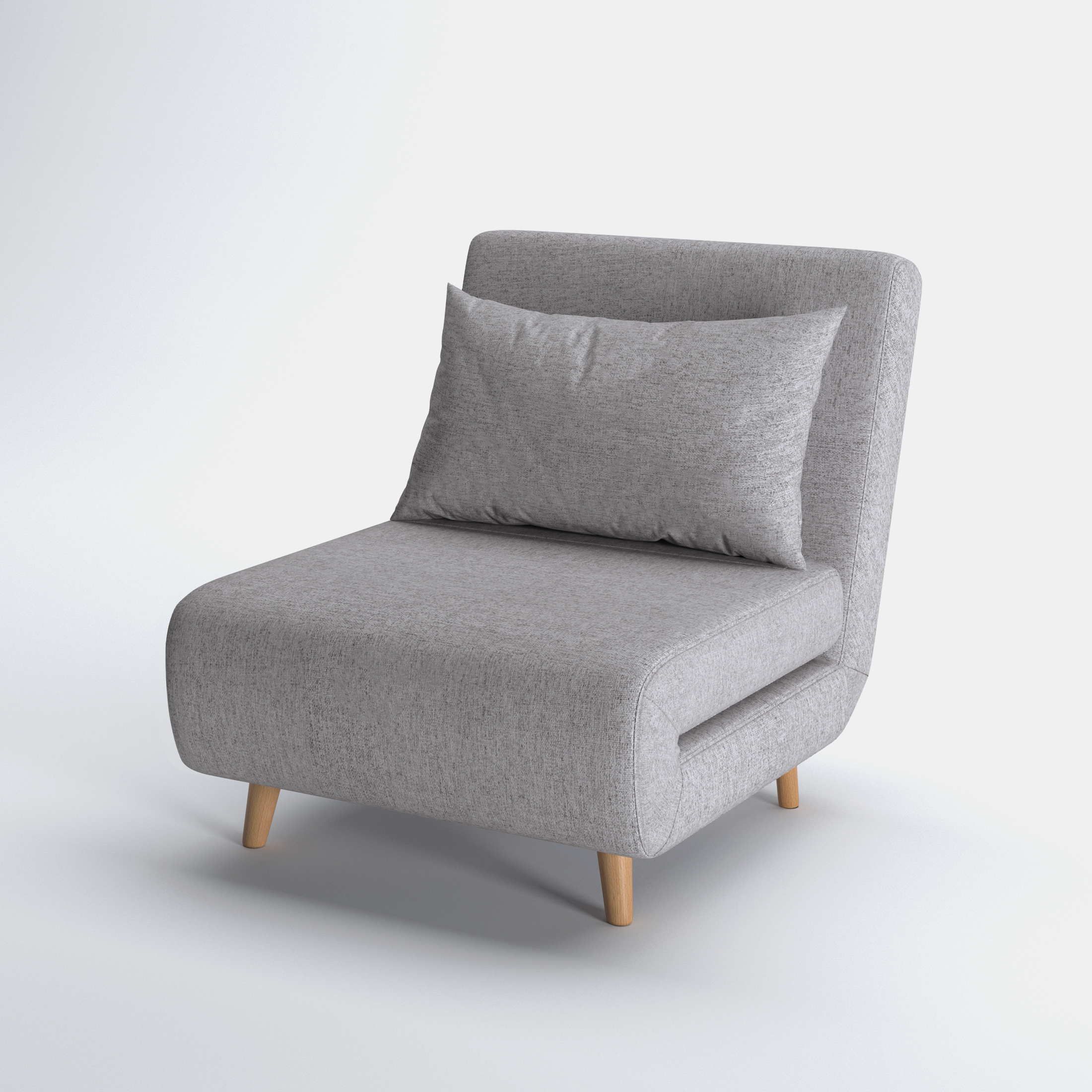 A&D Home Tustin Futon Chair Light Gray Set of 2