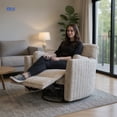 thumbnail image 3 of Blue Room Sillón Reclinable Giratorio con Mecedora-Eléctrico Ashford -Tela Acolchonada, 3 of 8