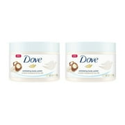Dove Exfoliating Body Polish Body Scrub, Macadamia & Rice Milk, 10.5 Ounce (Pack of 2)