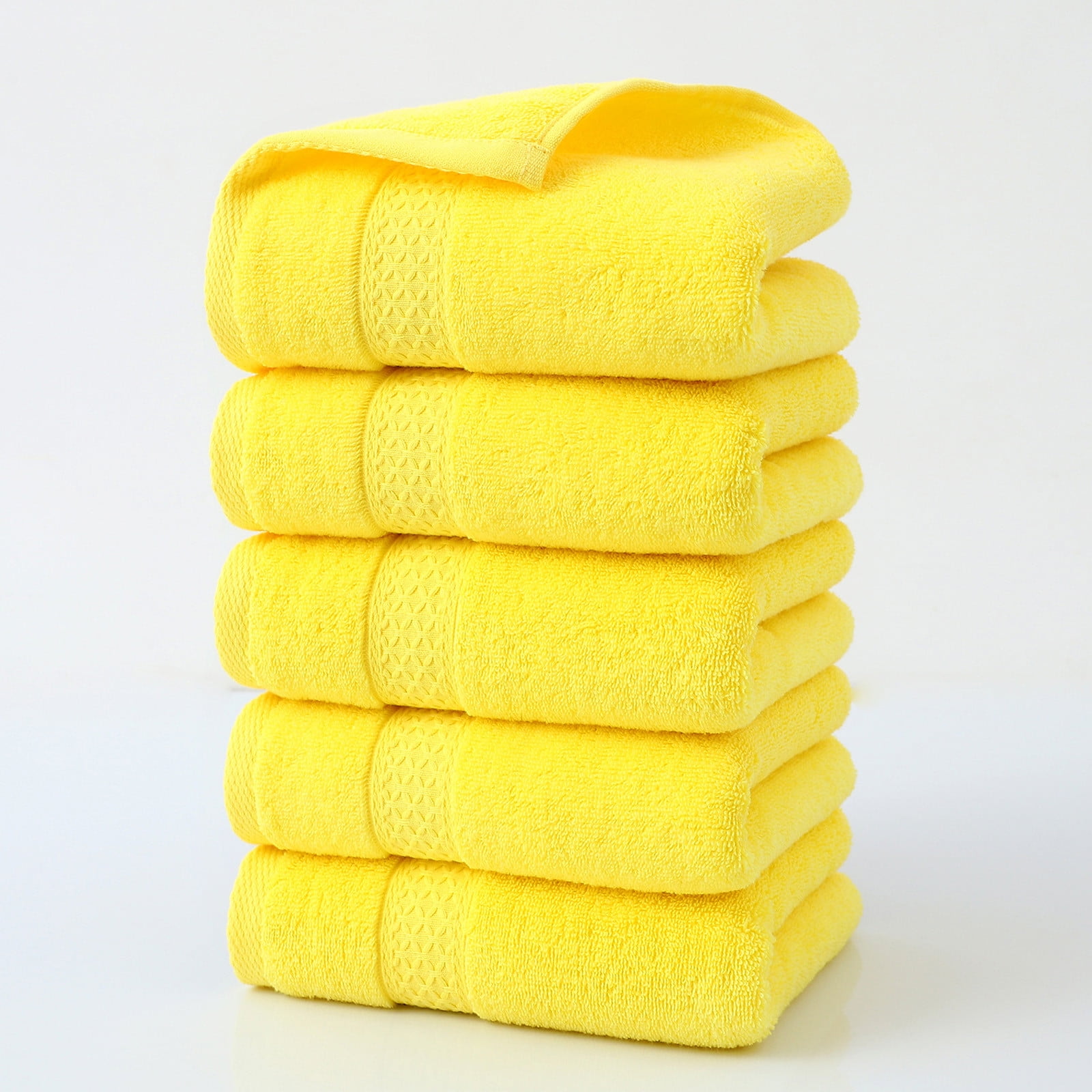 Summer Savings Clearance! Boovnll 5 Pack Hand Towels for Bathroom, 13x30" Super Soft & Absorbent Quick Dry Solid Color Cotton Towels, Thicken Microfiber Hand Towels for Hotel, Pool, Spa, Beach, Towels