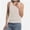 Beige, variant on Women's Loose Tank Top - V-Neck Sleeveless Cami with Banded Bottom for Summer