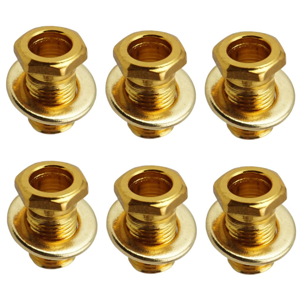 Rushawy 6x1 Set Tuning Peg Bushing Washer for Electric/Wood/Acoustic Guitar Gold